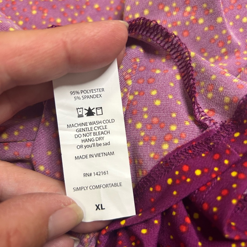 Lularoe A-line Azure Skirt fold-over waist. Size XL. SKUA23 - Picture 5 of 5